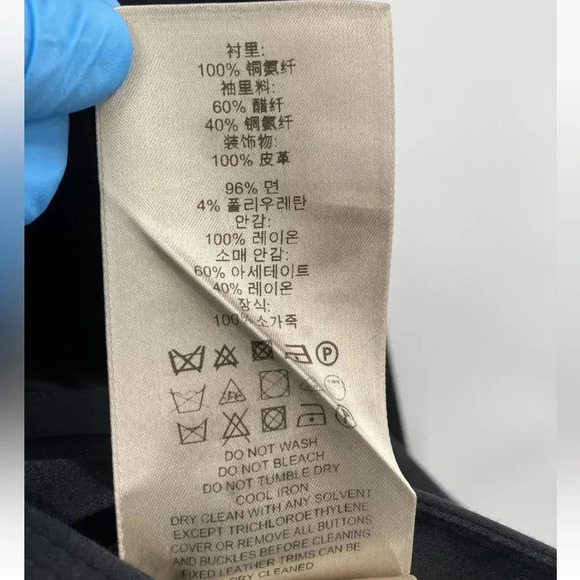 Burberry London Authenticated Black Cotton Blend Womens Pea Coat Size 8 - Picture 16 of 16